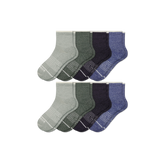 Men's Merino Wool Blend Quarter Sock 8-Pack