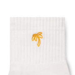 Women's Beach Day Embroidered Quarter Socks