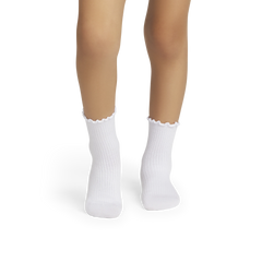 Junior Ruffle Rib Calf Sock 4-Pack