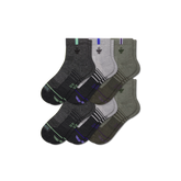 Women's Merino Wool Blend Run Quarter Sock 6-Pack