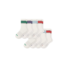 Youth Vintage Stripes Calf Sock 8-Pack