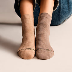 Women's Merino Wool Blend Modern Rib Quarter Socks
