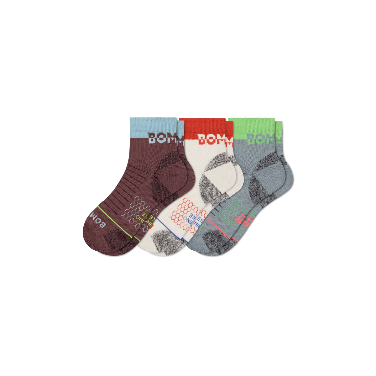 Women's Merino Wool Blend Hiking Quarter Sock 3-Pack