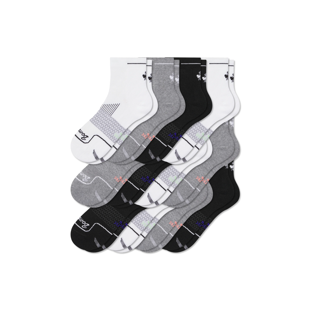 Men's Run Quarter Sock 12-Pack