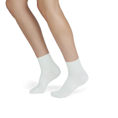 Women’s Rhinestone Rib Quarter Socks